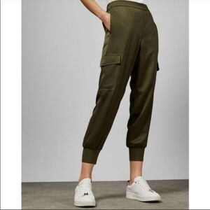 Ted Baker Satin Green Cargo Pants